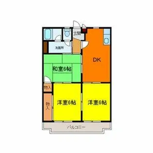 サンハイツカワイ【203号室】の間取り