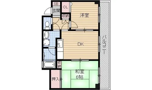 ハイツションブリアン【4階】の間取り