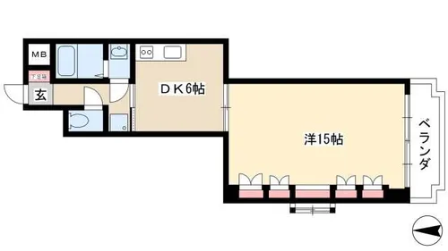プロビデンス東片端【5階】の間取り