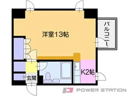 フューデイズコンドミニアム銭函【6階】の間取り