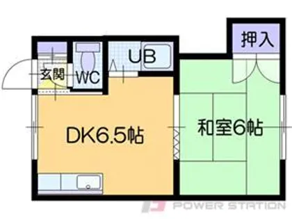 ニュー弥生ハイツNo.2【3階】の間取り