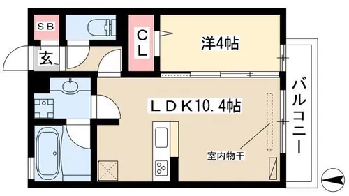 グレース川八【205号室】の間取り