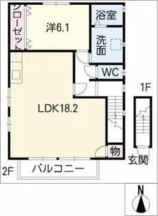 グリーンガーデン大村【2階】の間取り