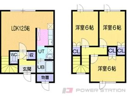 ルポール富岡壱番館【1階】の間取り