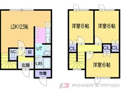 ルポール富岡壱番館【1階】の間取り