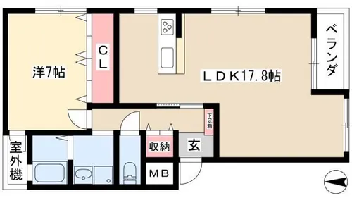 APPARTEMENT NY【1階】の間取り