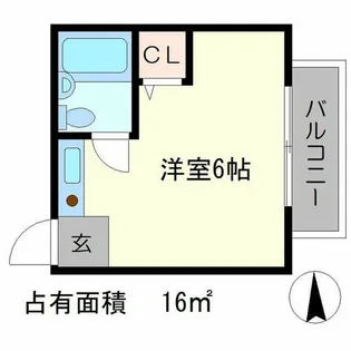 カーサ東一条【2階】の間取り