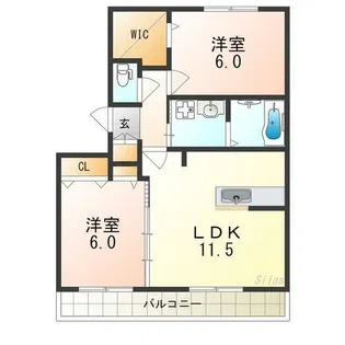 ボナールシャルトⅠ【2階】の間取り