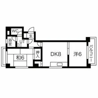 ダブルーンVII白金【1205号室】の間取り