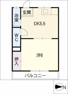 ハイム広路【1階】の間取り
