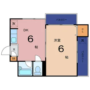 SEVE森小路【201号室】の間取り