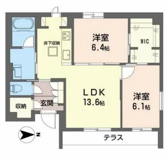 ライフステージ東和【108号室】の間取り