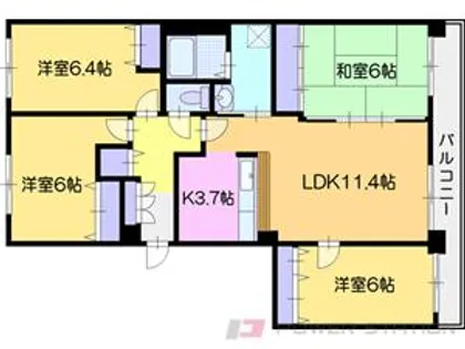 リーセント住吉【1階】の間取り