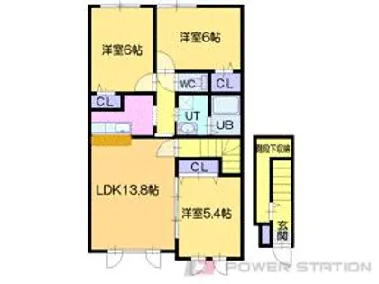 プリムローズ壱番館【2階】の間取り