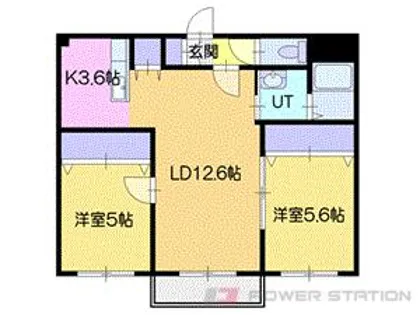 パンタナール小樽【2階】の間取り