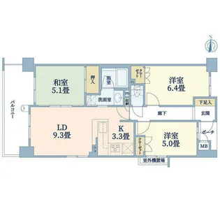 アルス池田井口堂フレックスコート【6階】の間取り