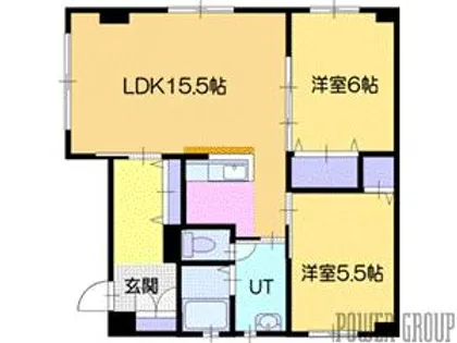 ユカンボシリバーハイツ・A【3階】の間取り