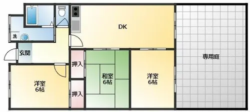パレボンシャンス【1階】の間取り