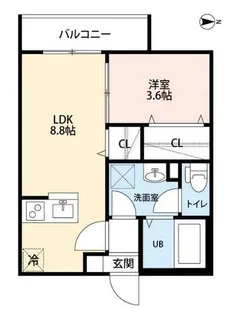 mia casa十一番町【2階】の間取り