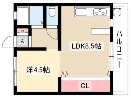 光ハイツ【203号室】の間取り