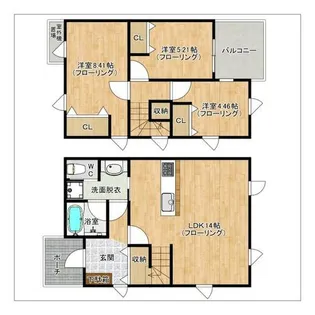 ジョイナス高宮【006号室】の間取り