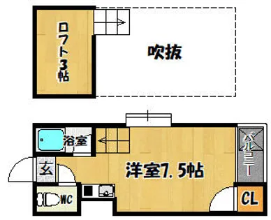 リバーサイドウエスト【102号室】の間取り