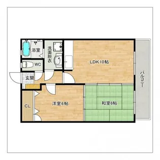 クレールマノワール【1階】の間取り