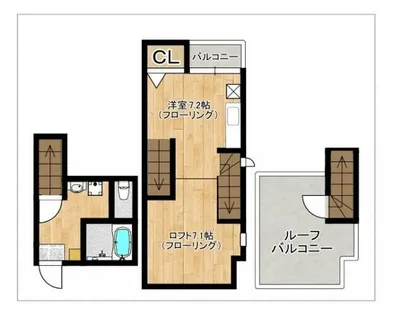 MAISONETIC 伊都【202号室】の間取り