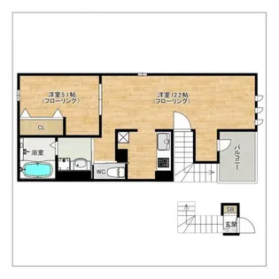 アムール桜I【202号室】の間取り