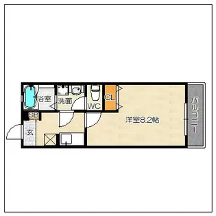 リブレア箱崎駅前A棟【202号室】の間取り