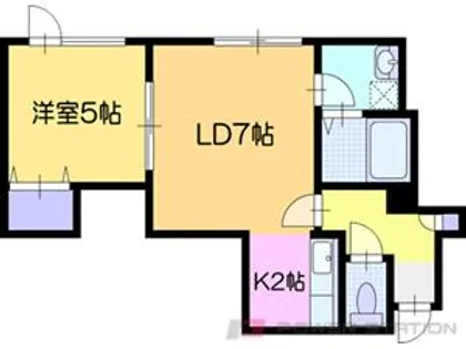 プルメリア若葉【3階】の間取り