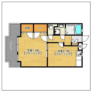 リバーパーク梅林【303号室】の間取り