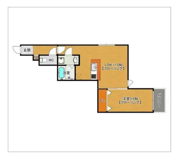 RINX姪浜【102号室】の間取り