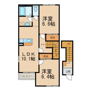 ハイツ憩【2階】の間取り