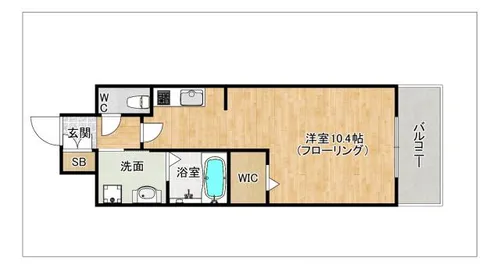 LIBTH天神東II【1003号室】の間取り