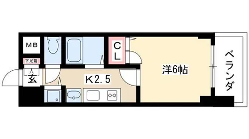 プレサンス名古屋STATIONビーフレックス【404号室】の間取り