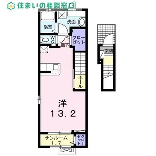 愛知県岡崎市日名中町【アパート】の間取り