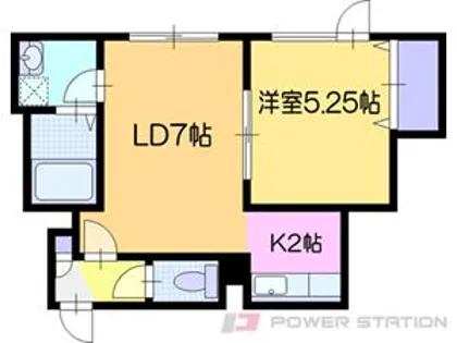 プルメリア若葉【3階】の間取り