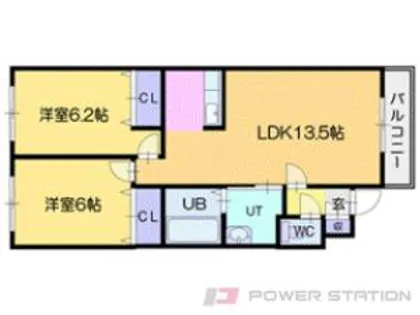 ヴィクトリアⅩ【1階】の間取り
