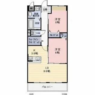 シエスタ南原【201号室】の間取り