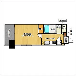 willDo中洲【6階】の間取り
