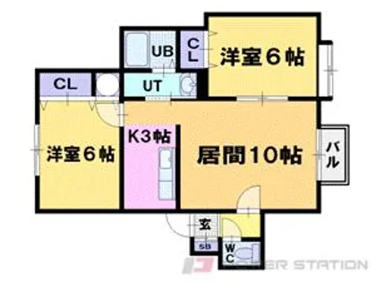 アペルト・ドゥエ【1階】の間取り