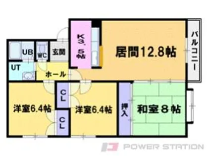 ポートヒルズ富岡【2階】の間取り