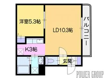 1LDKの間取り画像