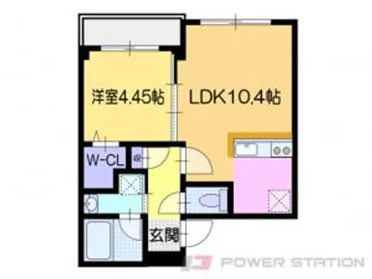 1LDKの間取り画像