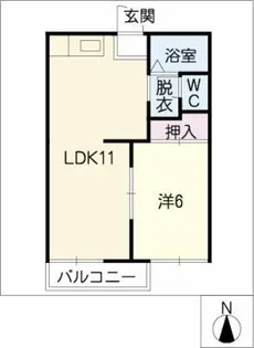 フォーブル佐屋【2階】の間取り