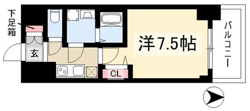 プレサンス桜通ザ・タイムズ【0802号室】の間取り