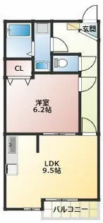 パルティルJ【1B号室】の間取り