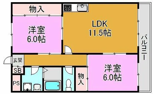 ロイヤルクレール【3階】の間取り