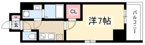 エスリード新栄グランラグジェ【511号室】の間取り